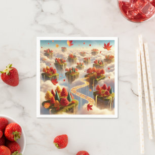 Servilleta De Papel Magical Caída de Árboles en las servilletas de la