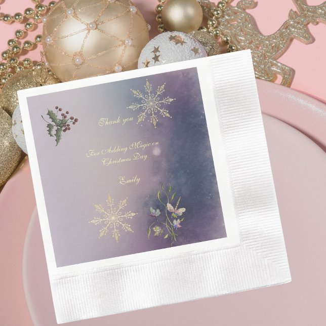 Servilleta De Papel Magical Christmas Glow Christmas Birthday Napkins  (Subido por el creador)