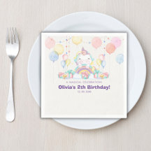 Magical cute unicorn girl birthday celebration