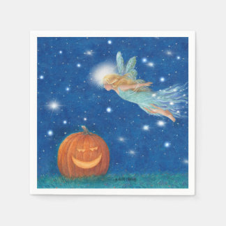Servilleta De Papel Magical Fairy and Jack O'Lantern Halloween party