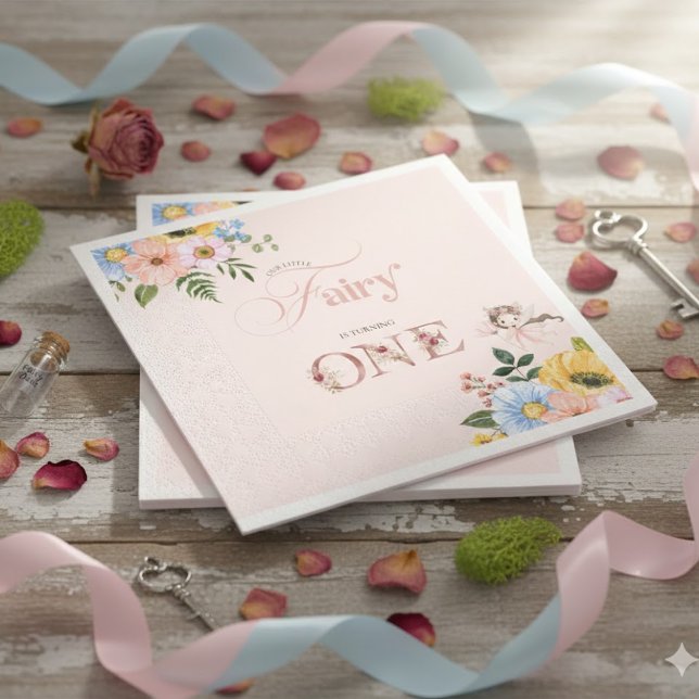 Servilleta De Papel Magical Fairy Floral Garden Pixie Girls Birthday  (Subido por el creador)