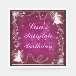 Servilleta De Papel Magical Fairy Pink Starry Night Party