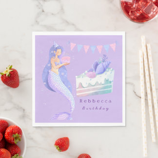 Servilleta De Papel Magical Mermaid Under the Sea Kids Birthday