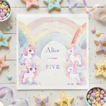 Mágicas unicornios y arcos acuáticos cumpleaños