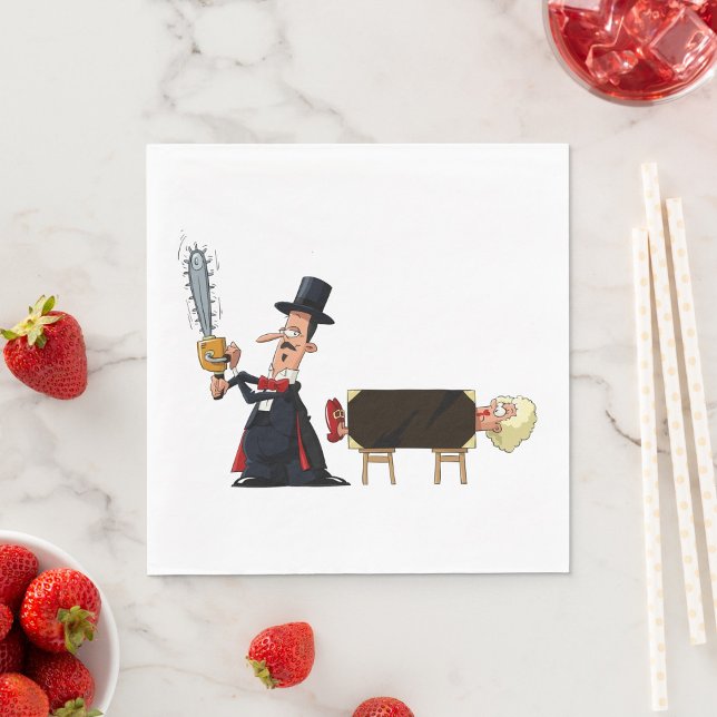 Servilleta De Papel Magician Performing (Subido por el creador)