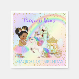 Servilleta De Papel Magnífico Castillo Princesa de Arcoiris Carriage U