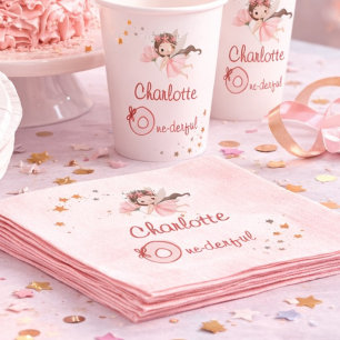 Servilleta De Papel Magnífico Cumpleaños de las Niñas Hadas Maravillos