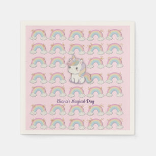 Servilleta De Papel Magnífico Unicornio Pastel Fiesta Arcoiris