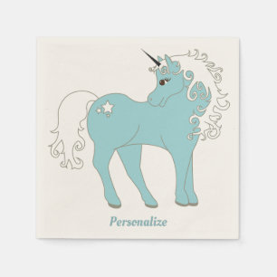 Servilleta De Papel Magnífico unicornio y adorable con estrella
