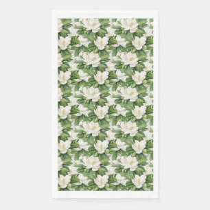 Servilleta De Papel Magnolia Blanca Elegante Flor Sin Marea