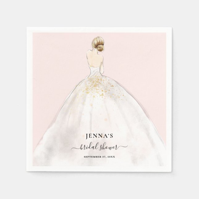 Servilleta De Papel Magnolia Bride Bridal Shower Napkins (Anverso)