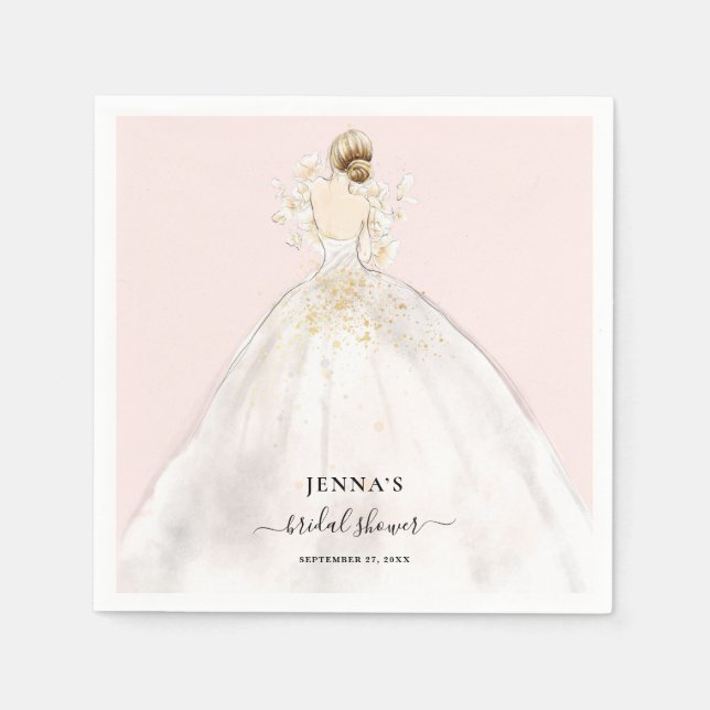 Servilleta De Papel Magnolia Bride Bridal Shower Napkins (Anverso)