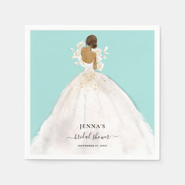 Servilleta De Papel Magnolia Bride Bridal Shower Napkins (Anverso)