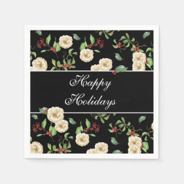 Servilleta De Papel Magnolia elegante y acuarela de Berries