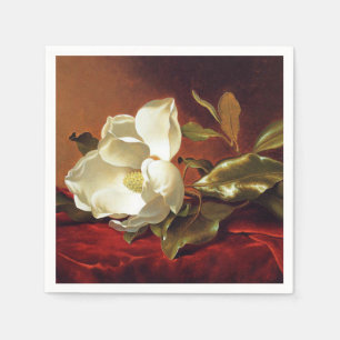 Servilleta De Papel Magnolia en terciopelo rojo