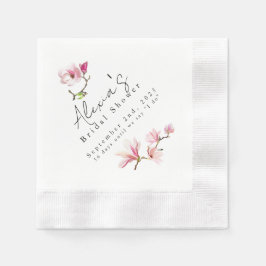 Servilleta De Papel Magnolia Romántica Floral Bridal Shower Napkin