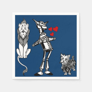 Servilleta De Papel Mago de Oz, hombre de la lata, Toto, fiesta