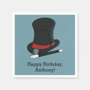 Servilleta De Papel Magos Gorra Magic Show Birday Party