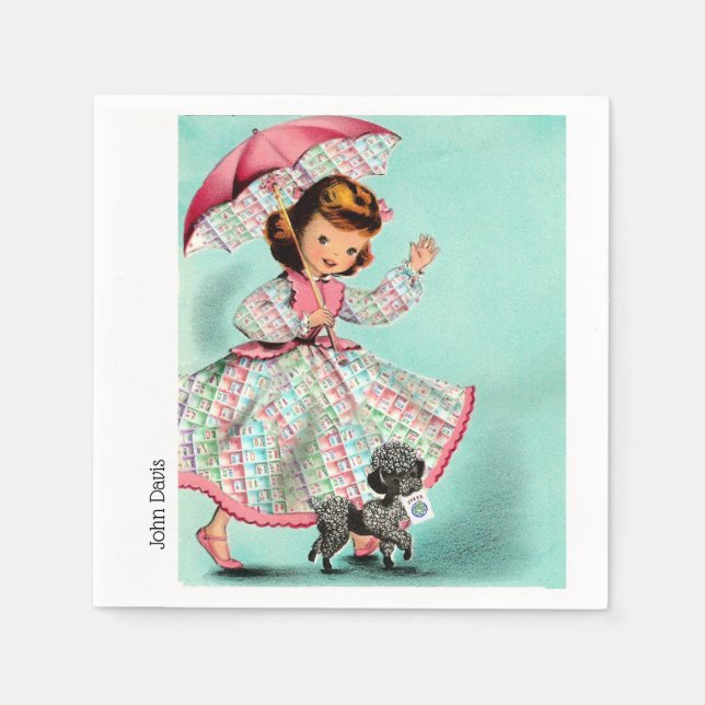 Servilleta De Papel Mah Jongg Joker Poodle Napkins (Anverso)