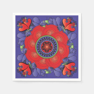 Servilleta De Papel Mah Jongg Rosas Napkins