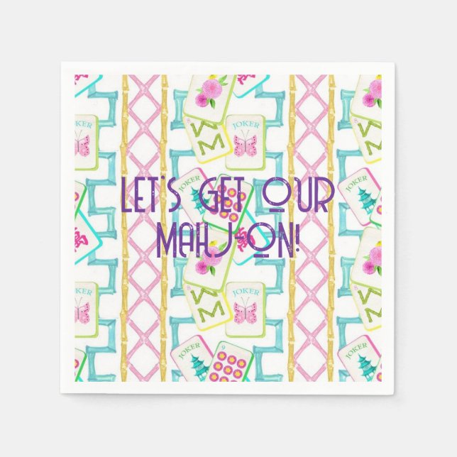 SERVILLETA DE PAPEL MAHJONG COCKTAIL NAPKINS (Anverso)