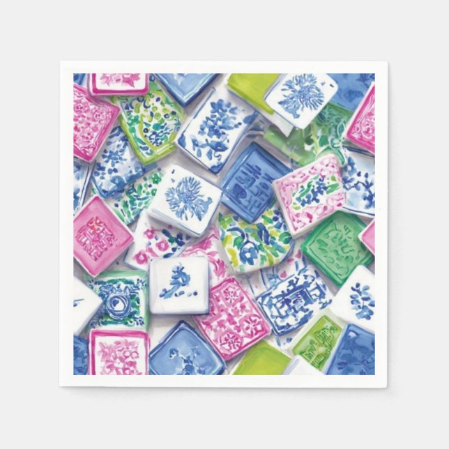 Servilleta De Papel Mahjong Napkin (Anverso)