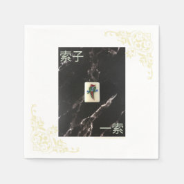 Servilleta De Papel Mahjong Napkin con el cantonés 1 de Bambú