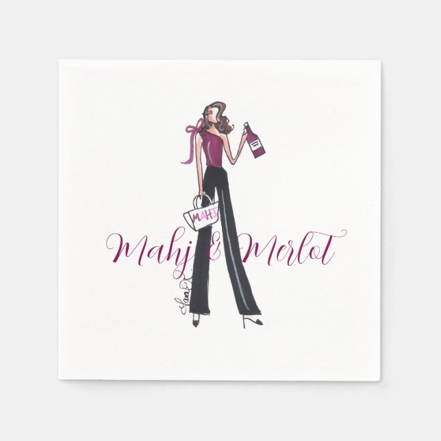 Servilleta De Papel Mahjong napkins (Anverso)