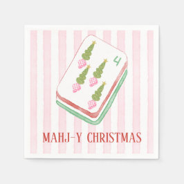 Servilleta De Papel Mahjong Navideño Personalizado