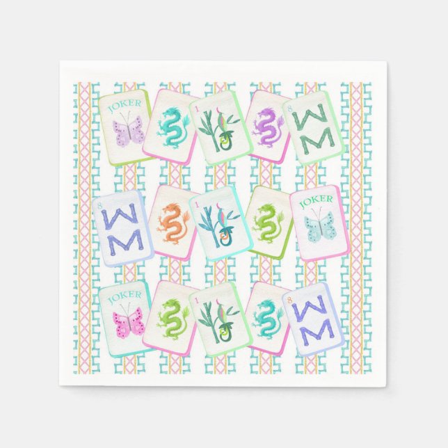 SERVILLETA DE PAPEL MAHJONG TILE NAPKIN (Anverso)