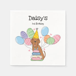 Servilleta De Papel Mahogany Napolitano Mastiff Partido del Cumpleaños