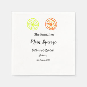 Servilleta De Papel Main Squeeze limón cítrico ducha de novia agregar
