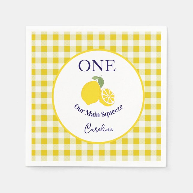 Servilleta De Papel Main Squeeze Paper Napkin Kids Birthday (Anverso)