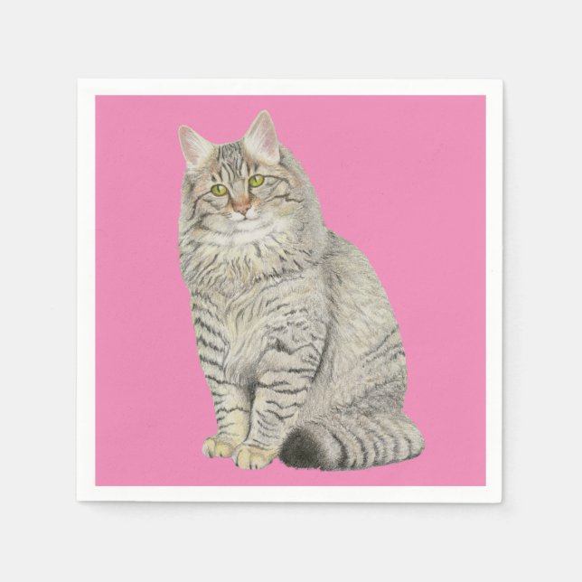 Servilleta De Papel Maine Coon Cat Napkins (Anverso)