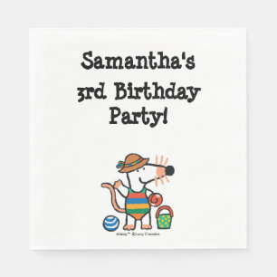 Servilleta De Papel Maisy en el cumpleaños de la playa