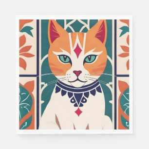 Servilleta De Papel Majestic Feline Charm