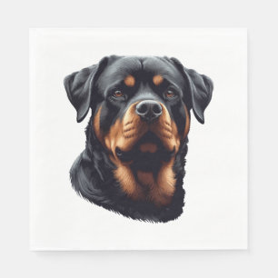 Servilleta De Papel Majestic Rottweiler Dog Art
