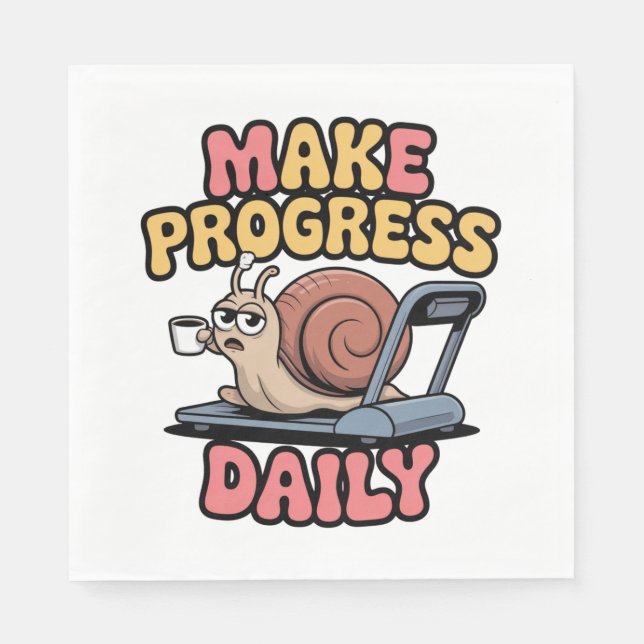 Servilleta De Papel Make Progress Daily (Anverso)