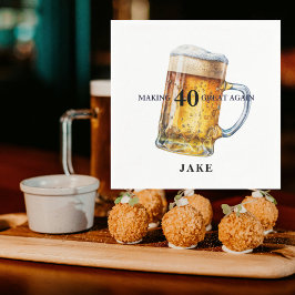 Servilleta De Papel Making 40 Great Again Beer Birthday Party II