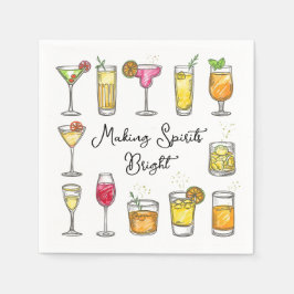 Servilleta De Papel Making Spirits Bright Christmas Cocktail