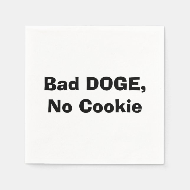 Servilleta De Papel Mal DOGE, sin cookies (Anverso)