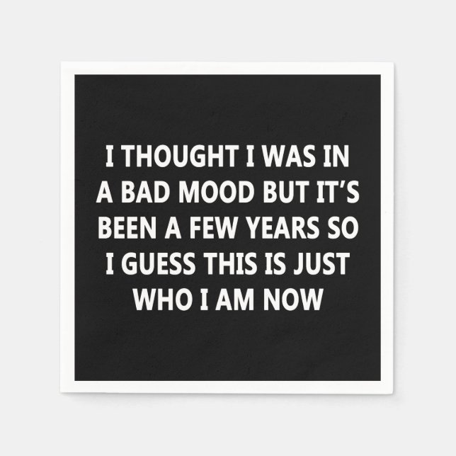 Servilleta De Papel Mal humor (Anverso)