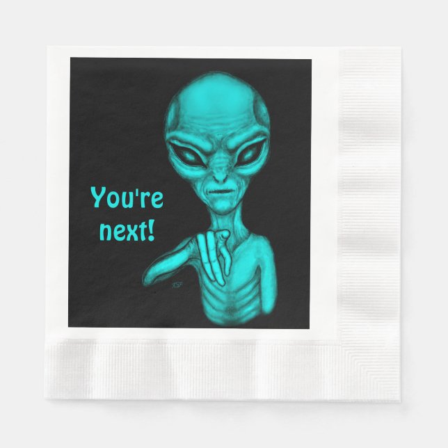 Servilleta De Papel ¡Mala Alien, eres la siguiente! (Anverso)