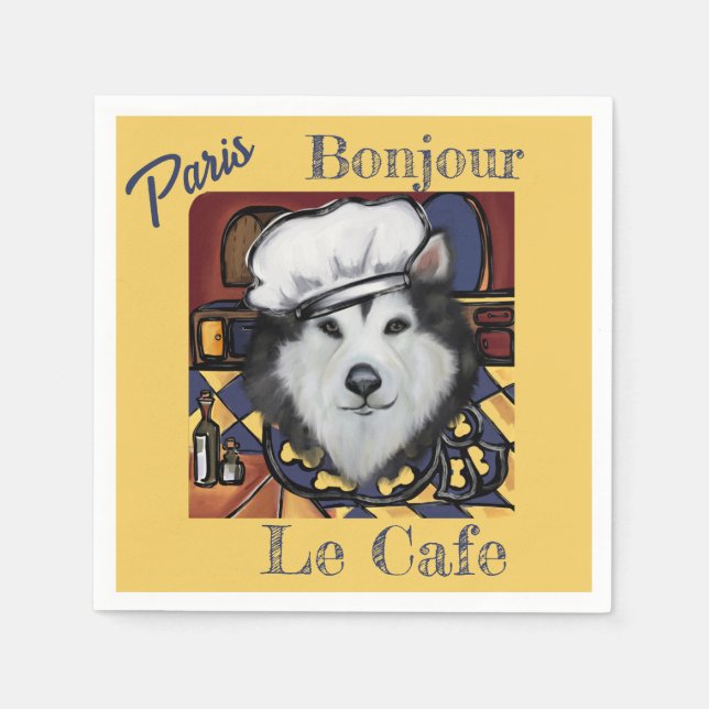 Servilleta De Papel Malamute de Alaska (Anverso)