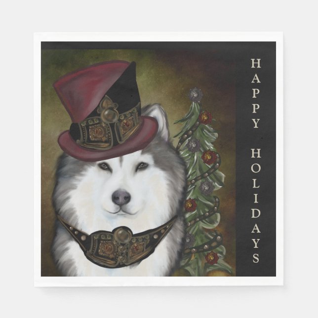 Servilleta De Papel Malamute de Alaska          (Anverso)