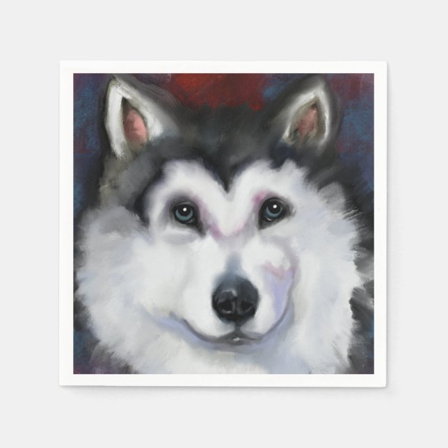 SERVILLETA DE PAPEL MALAMUTE DE ALASKA   (Anverso)