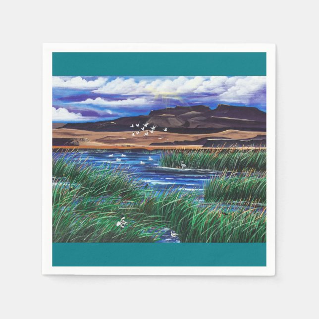Servilleta De Papel Malheur Bird Refuge Napkin (Anverso)