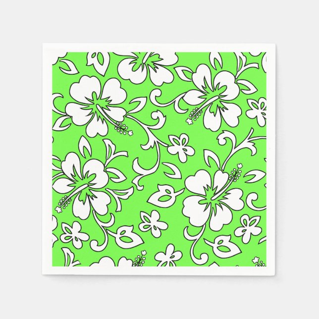 Servilleta De Papel Malia Hibiscus Hawaiian Floral (Anverso)