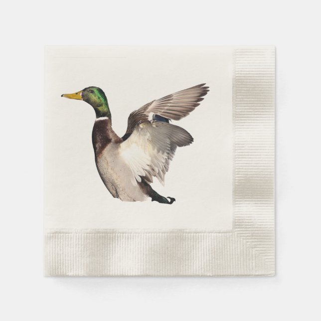 Servilleta De Papel Mallard Duck (Anverso)