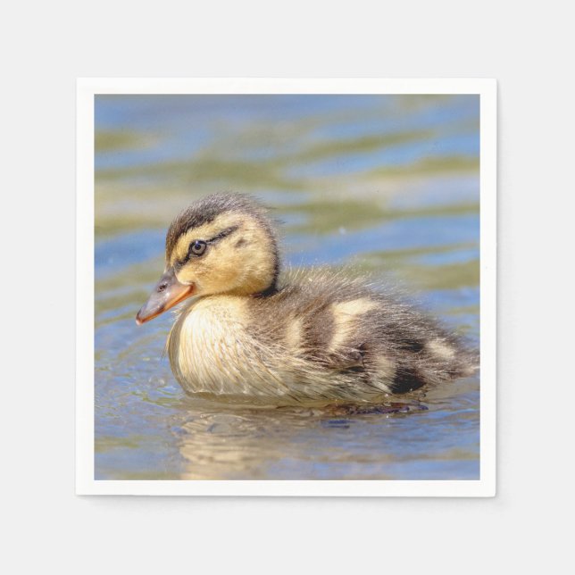 Servilleta De Papel Mallard Duckling (Anverso)